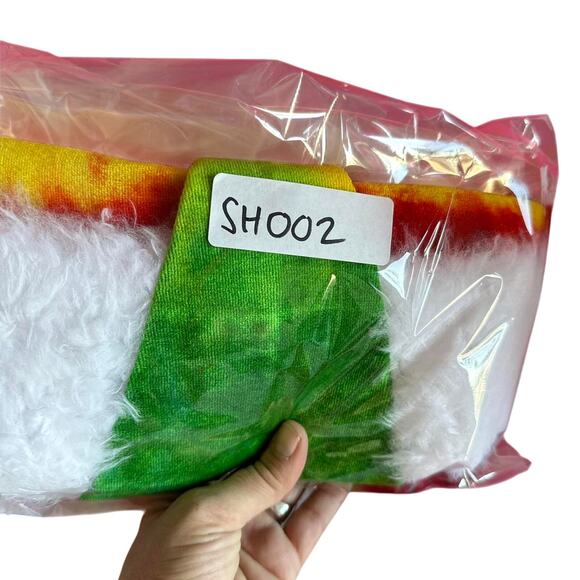 Handmade Tie Dye Santa Hat Rasta Colors Fun Unique Christmas Holiday Party New main image 7